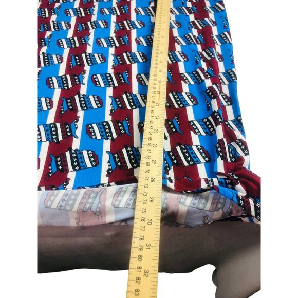 Lot of 2 Womens T-Shirts NWT Patriotic Red White Blue Flag Eagle Americana USA - Picture 7 of 13